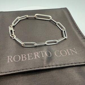 Roberto Coin 18k White Gold Paperclip bracelet, appraised for $1210